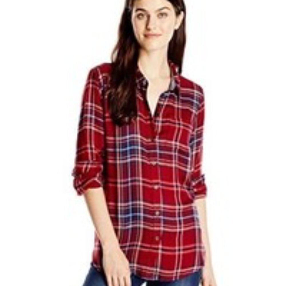 Lucky Brand > Red Plaid Button Down Small